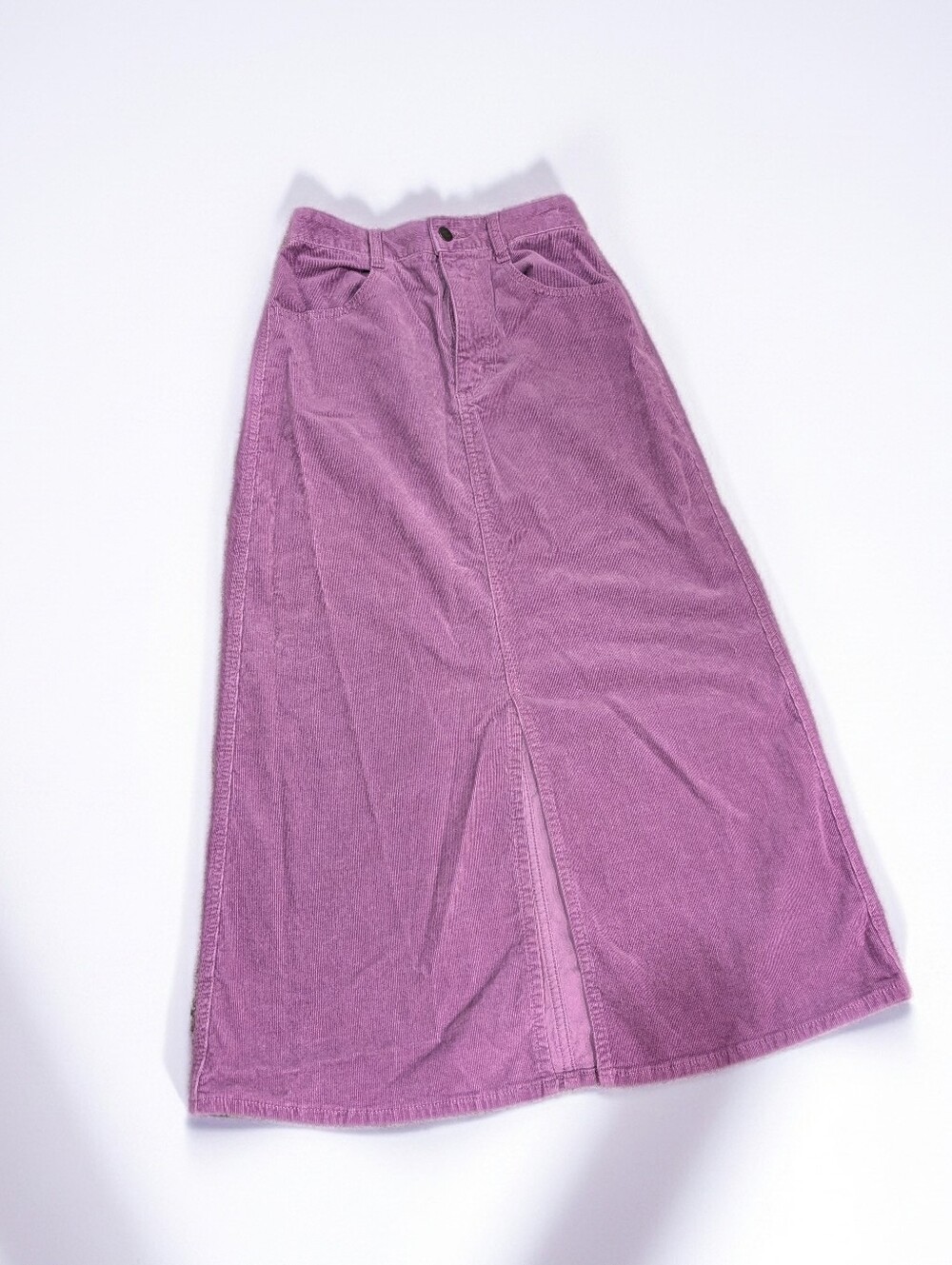 GU Purple Corduroy A-Line Long Skirt